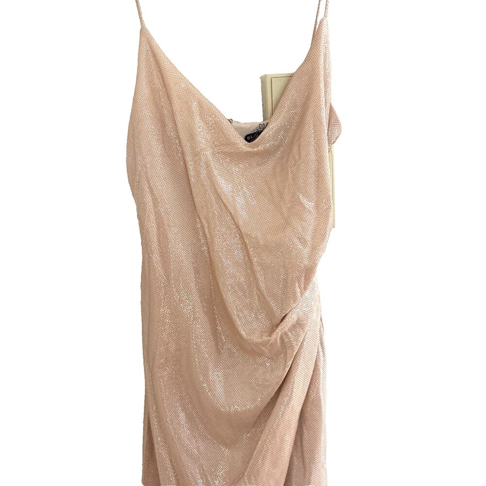 Black Halo Sleeveless Champagne Glitter Cocktail Party Dress Size 4/ 2 available